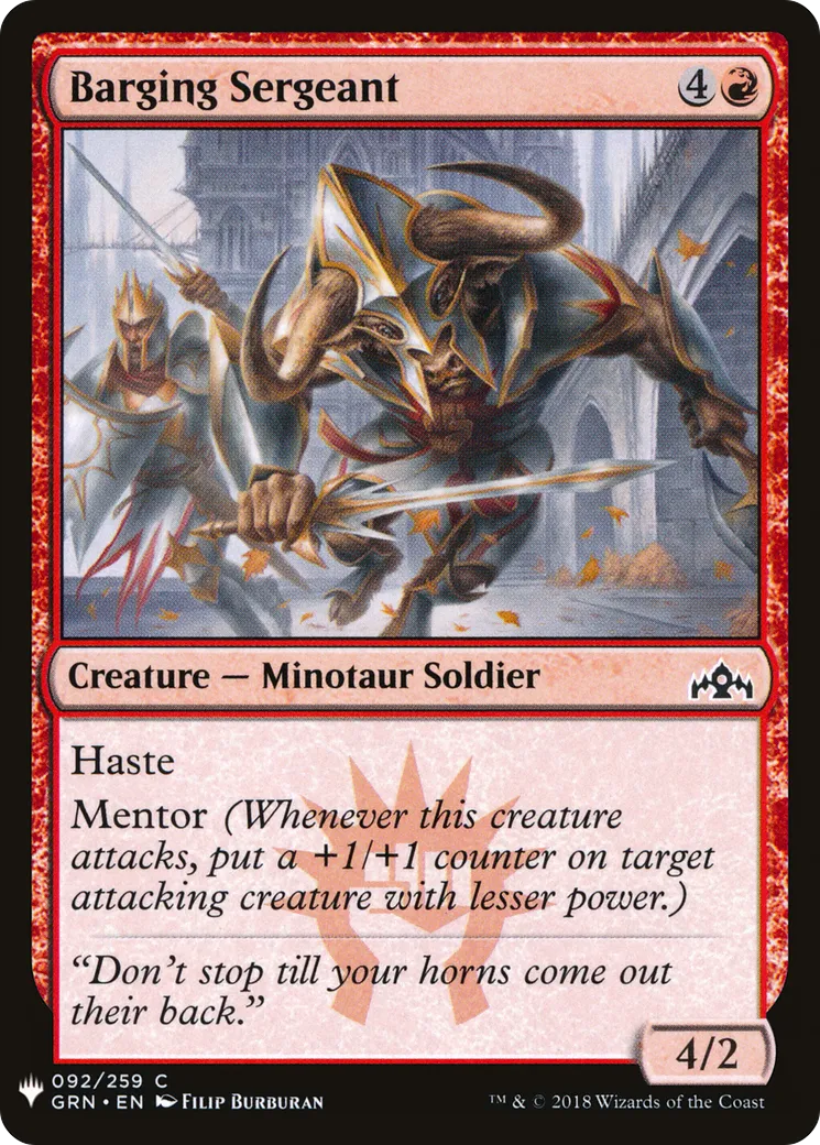 Sergent bousculeur — The List — Magic: The Gathering