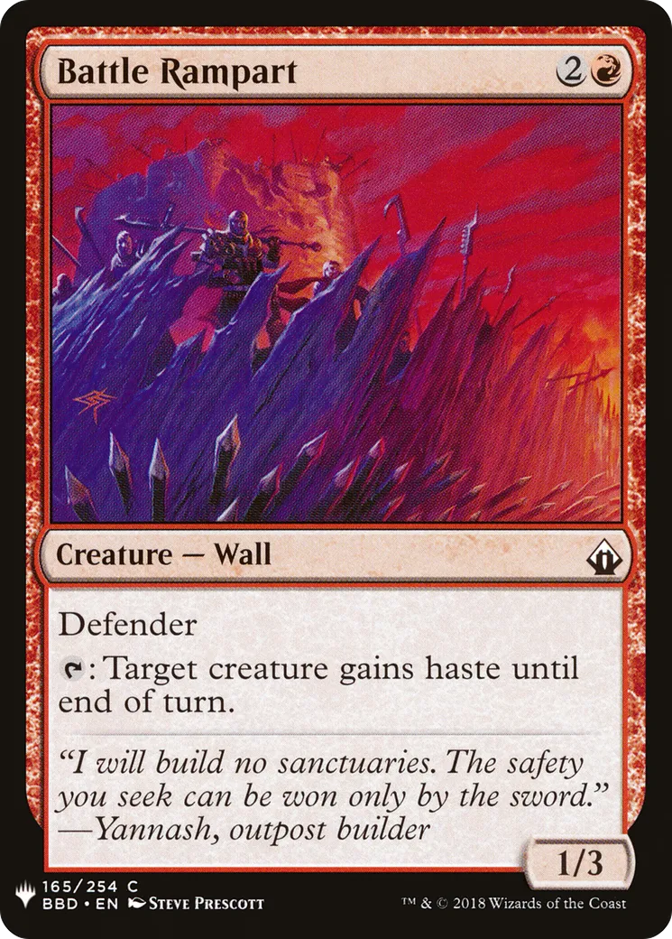 Rempart de bataille — The List — Magic: The Gathering