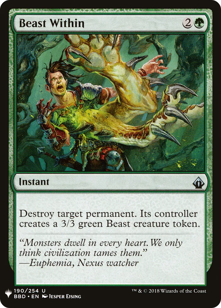 Beast Within — The List — Magic: The Gathering