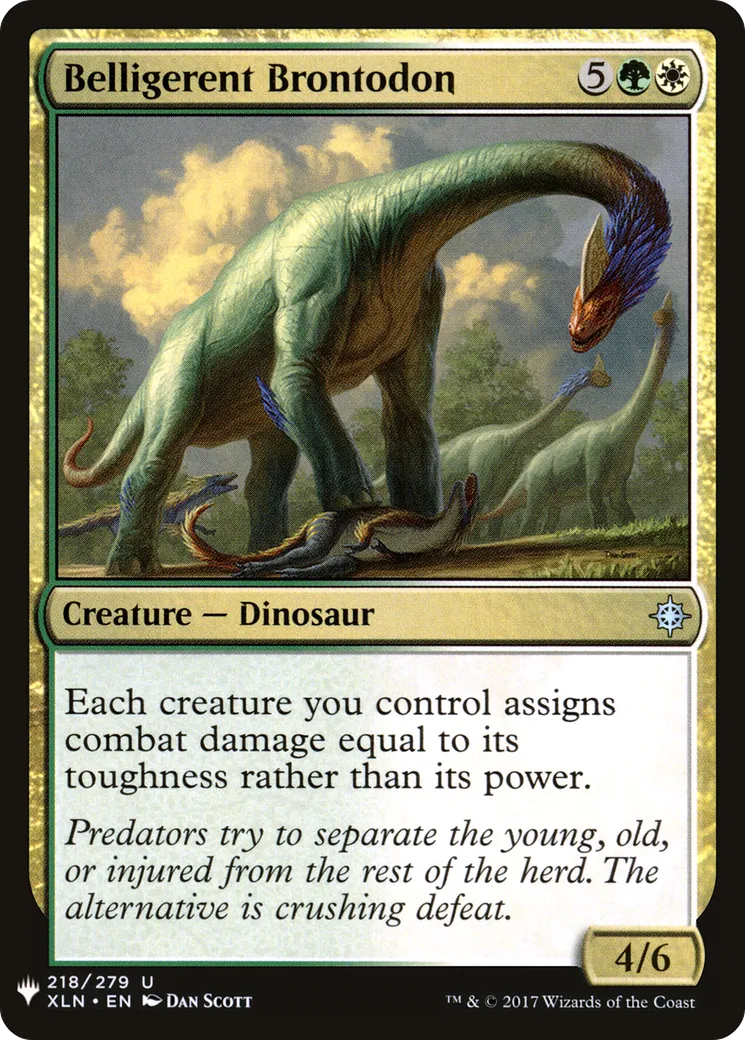 Belligerent Brontodon — The List — Magic: The Gathering