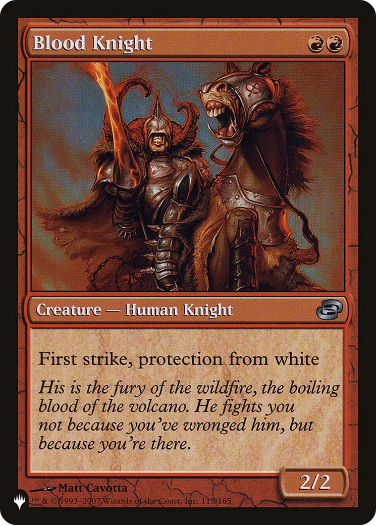 Blood Knight — The List — Magic: The Gathering