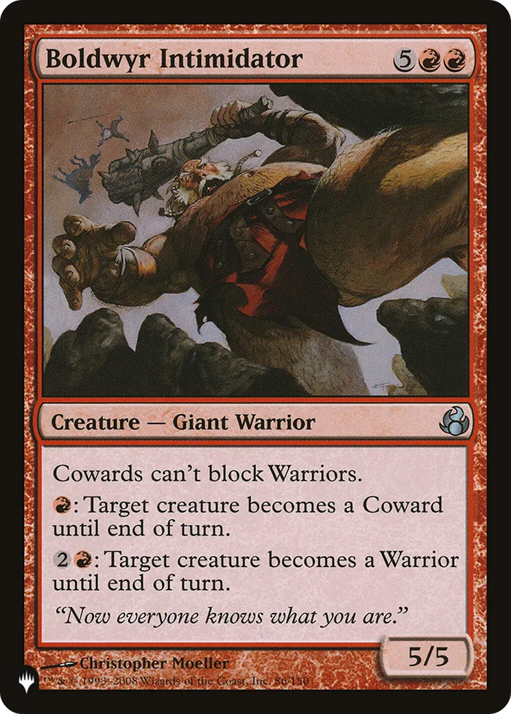 Boldwyr Intimidator — The List — Magic: The Gathering