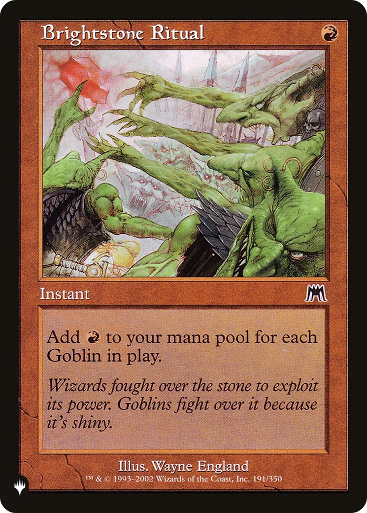 Brightstone Ritual — The List — Magic: The Gathering