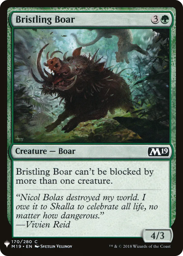 Bristling Boar — The List — Magic: The Gathering