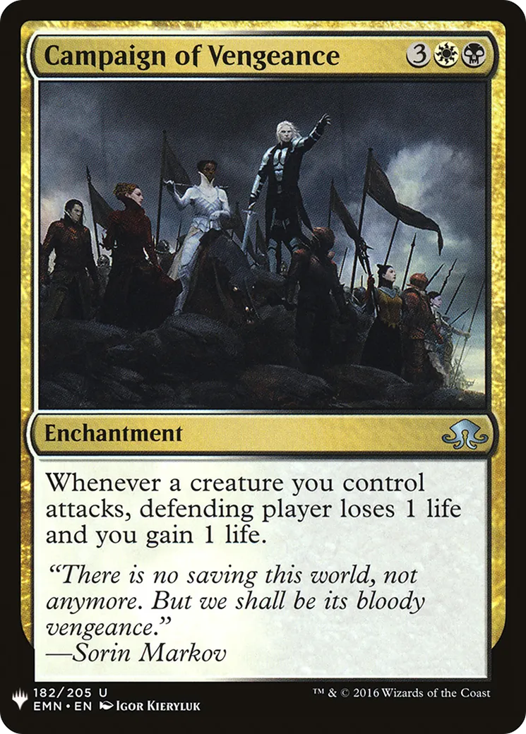 Campaign of Vengeance — The List — Magic: The Gathering