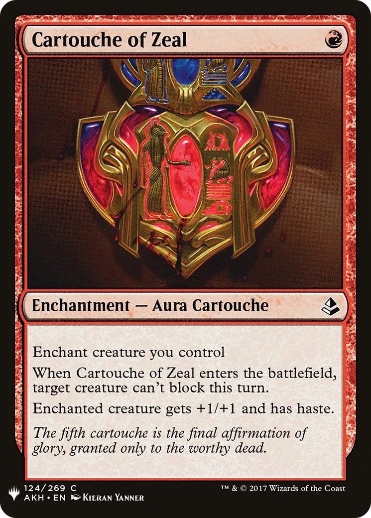 Cartouche of Zeal — The List — Magic: The Gathering