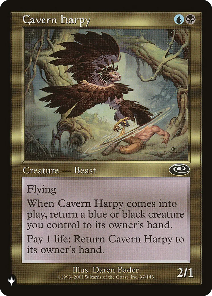 Cavern Harpy — The List — Magic: The Gathering
