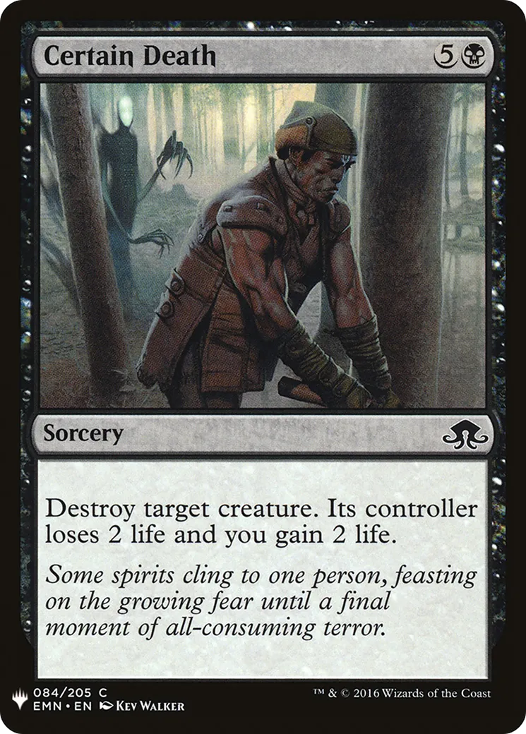 Une mort certaine — The List — Magic: The Gathering