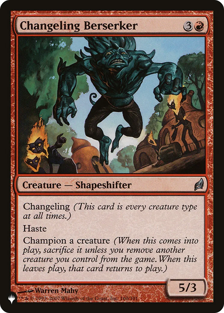 Changeling Berserker — The List — Magic: The Gathering