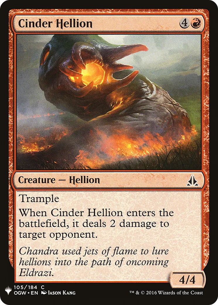 Cinder Hellion — The List — Magic: The Gathering