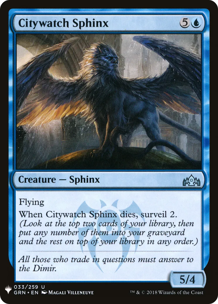 Sphinx espion de la cité — The List — Magic: The Gathering