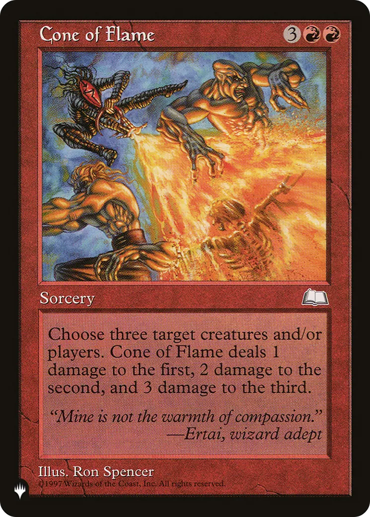 Cône de flammes — The List — Magic: The Gathering