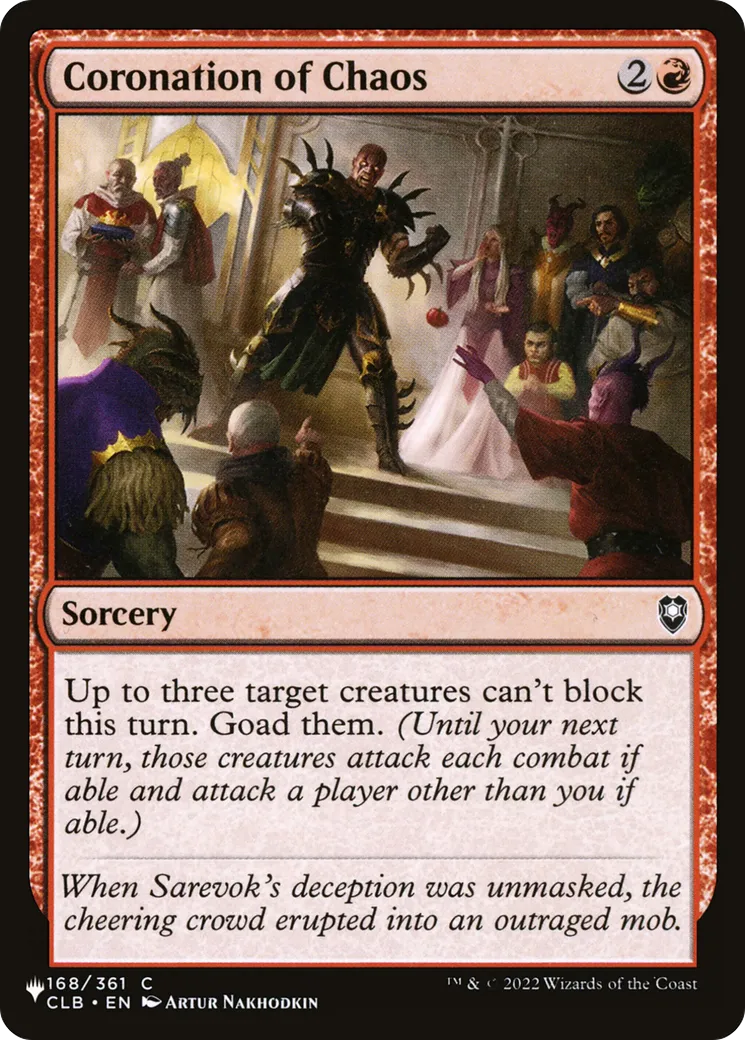 Coronation of Chaos — The List — Magic: The Gathering