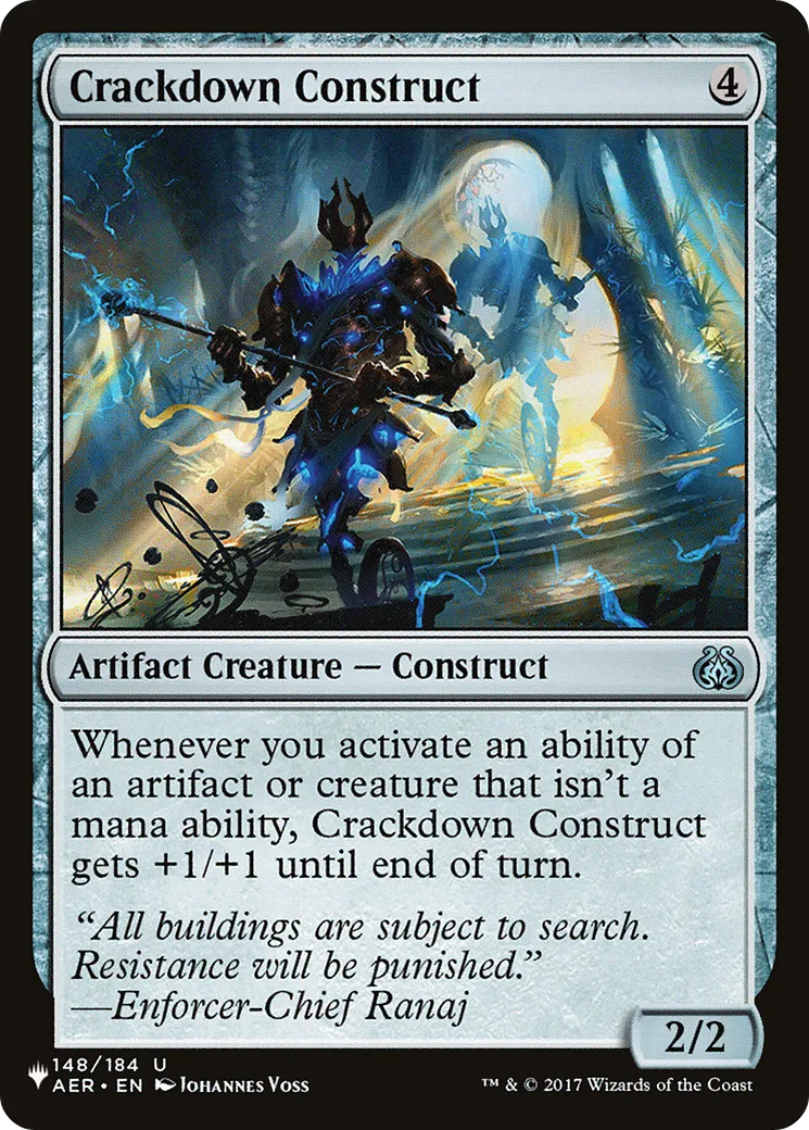 Crackdown Construct — The List — Magic: The Gathering