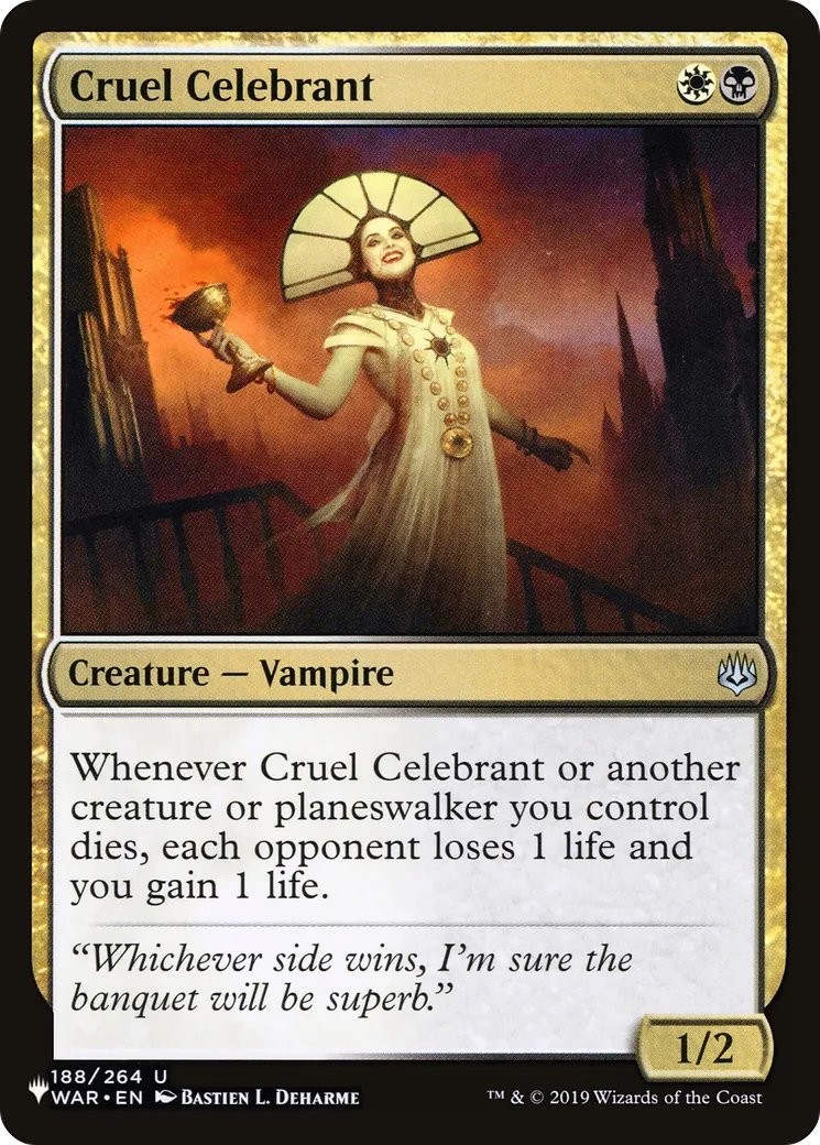Cruel Celebrant — The List — Magic: The Gathering