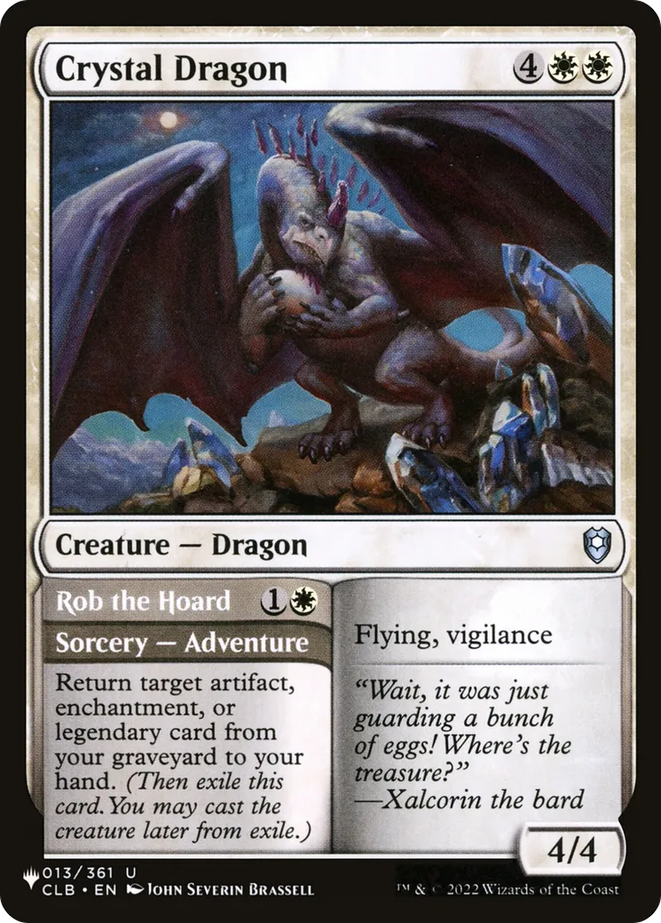 Crystal Dragon // Rob the Hoard — The List — Magic: The Gathering