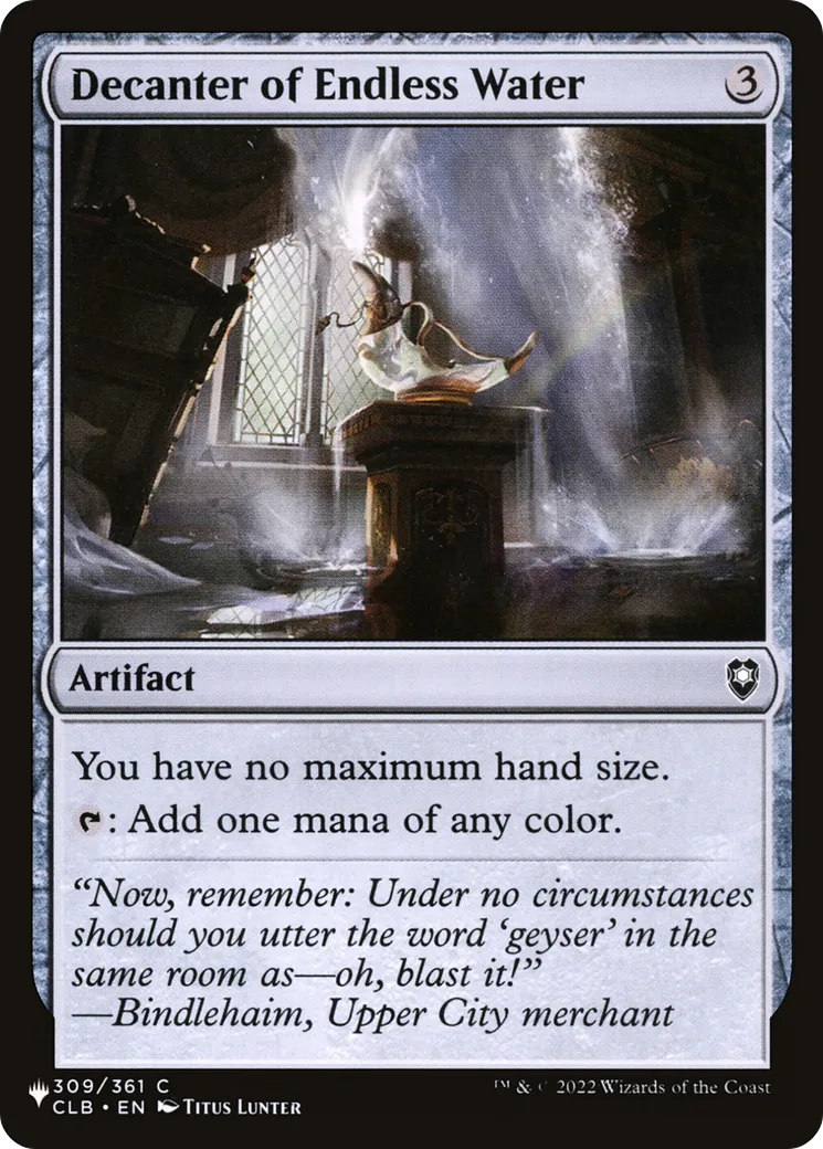 Decanter of Endless Water — The List — Magic: The Gathering
