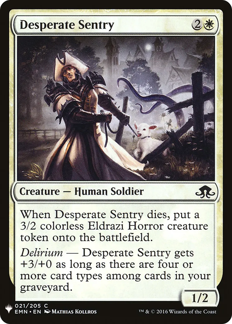 Desperate Sentry — The List — Magic: The Gathering