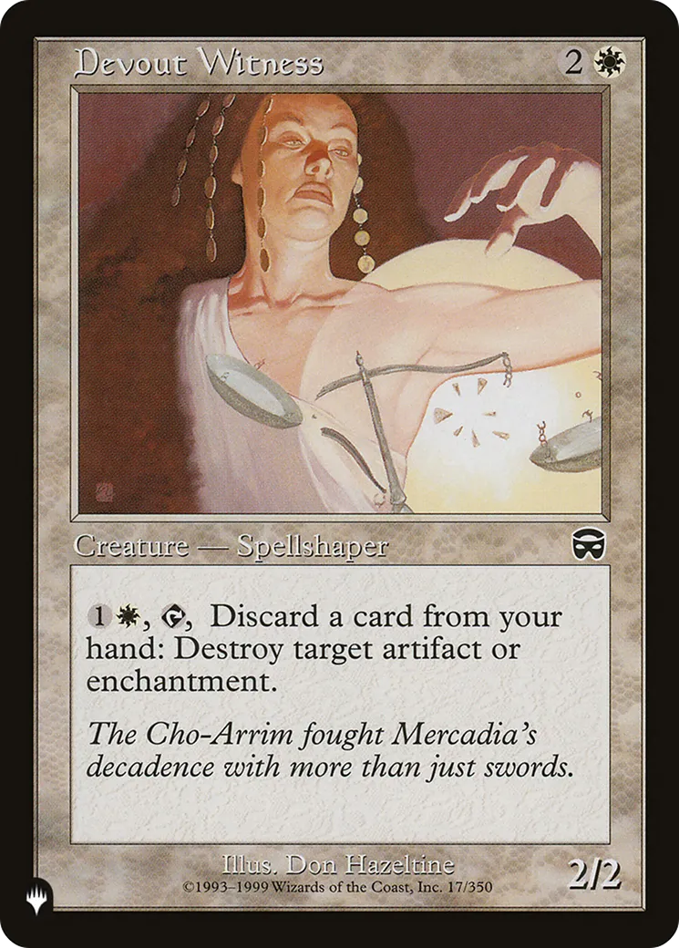 Devout Witness — The List — Magic: The Gathering