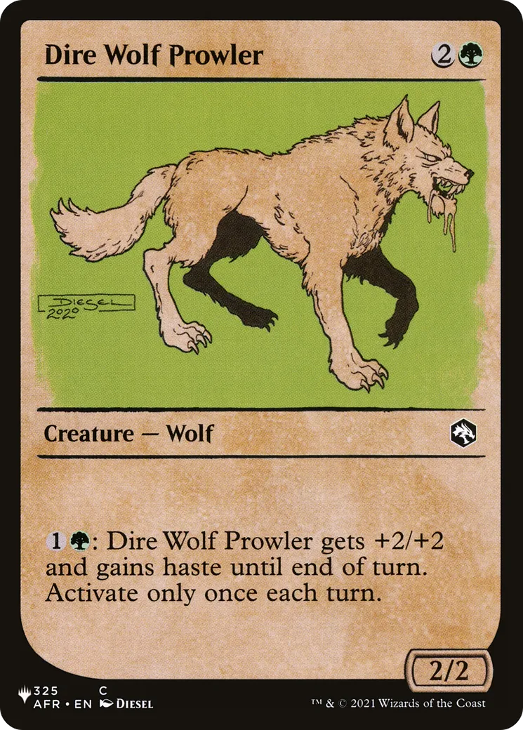 Dire Wolf Prowler — The List — Magic: The Gathering