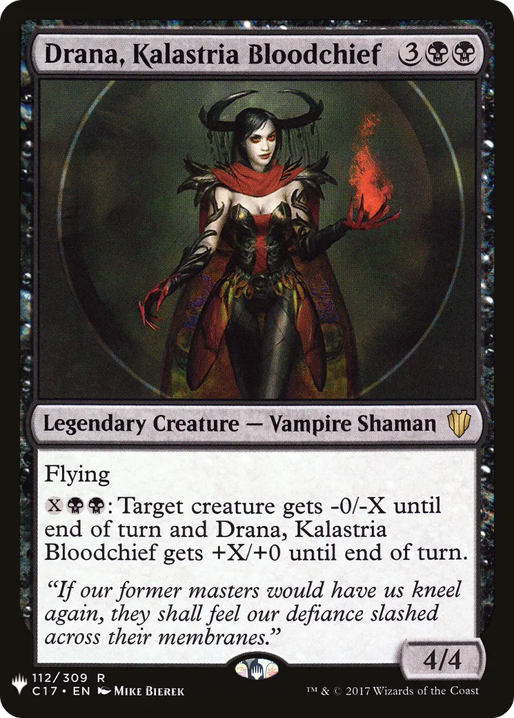 Drana, chef de sang des Kalastria — The List — Magic: The Gathering