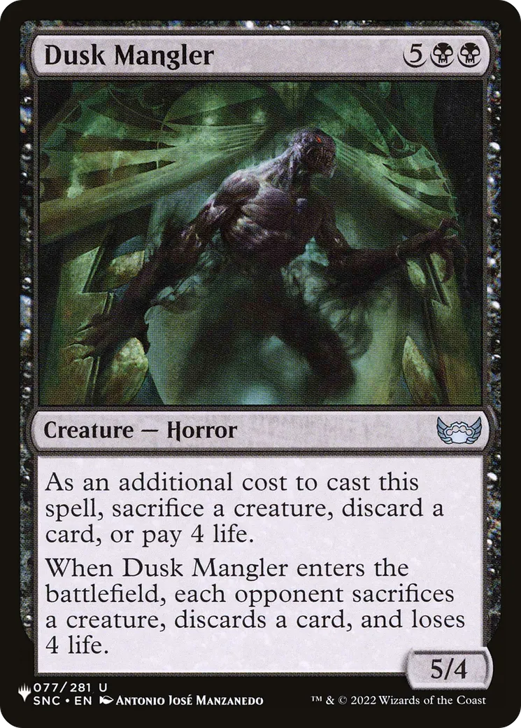 Dusk Mangler — The List — Magic: The Gathering