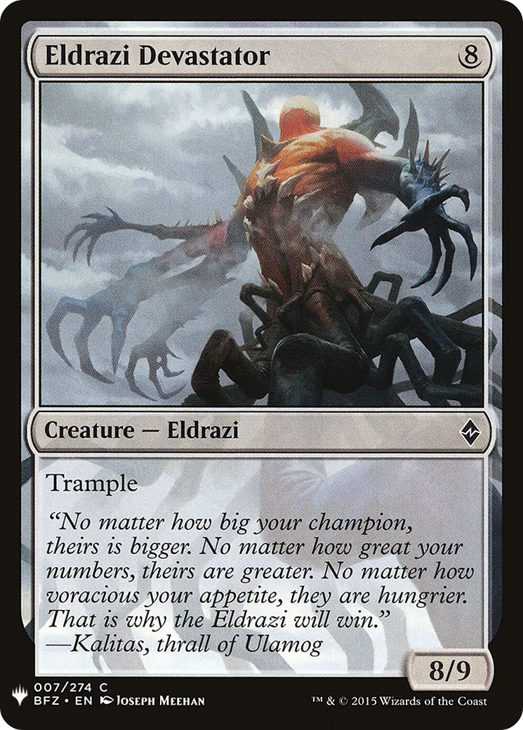 Dévastateur eldrazi — The List — Magic: The Gathering