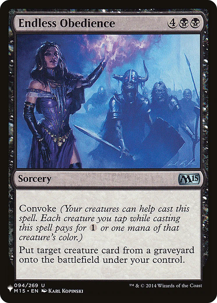 Obéissance perpétuelle — The List — Magic: The Gathering