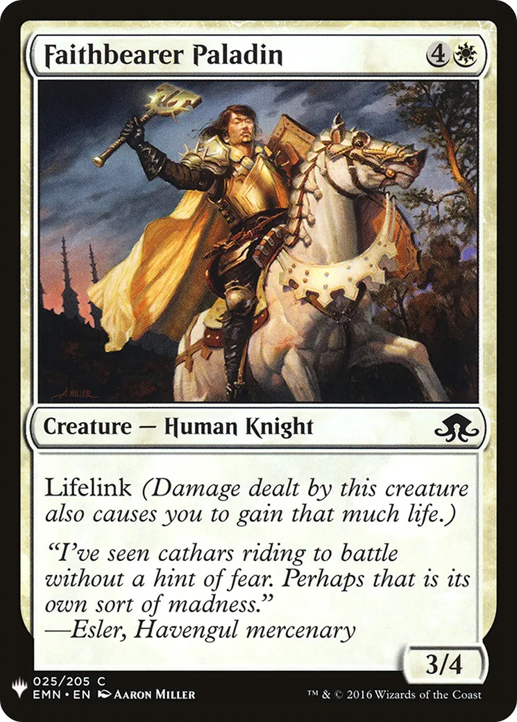 Faithbearer Paladin — The List — Magic: The Gathering