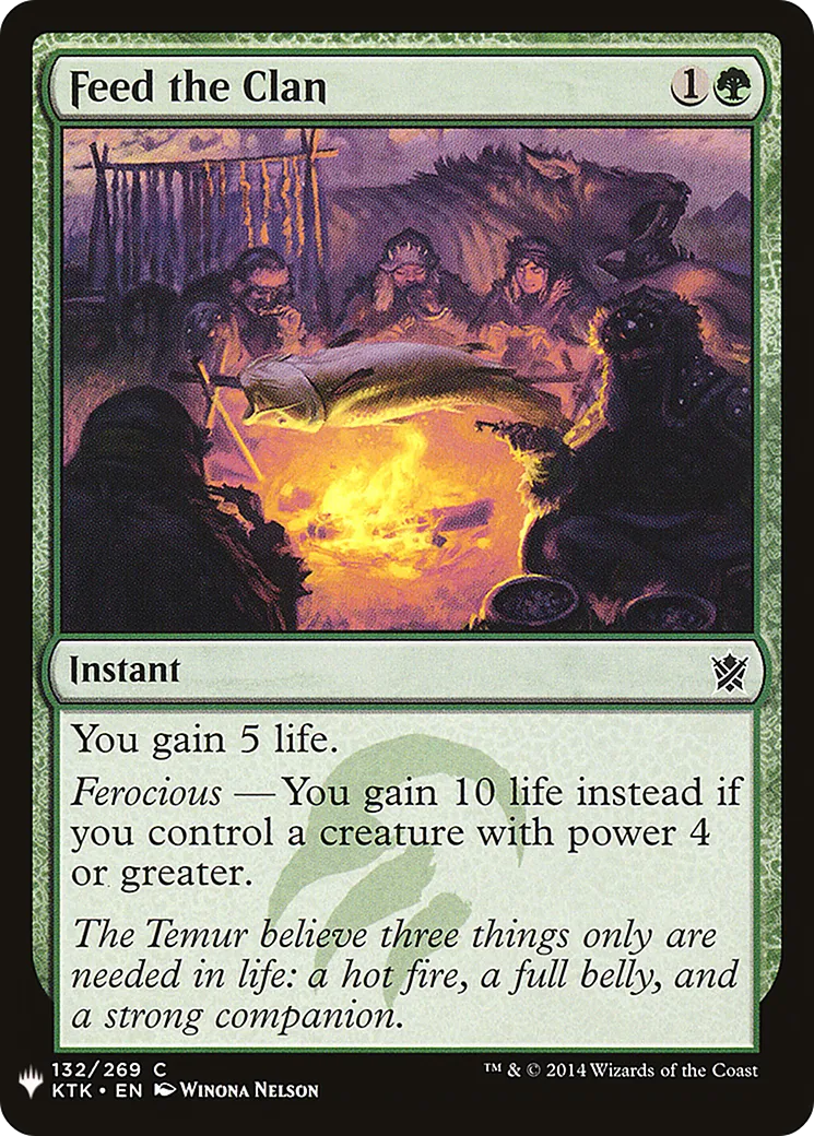 Nourrir le clan — The List — Magic: The Gathering