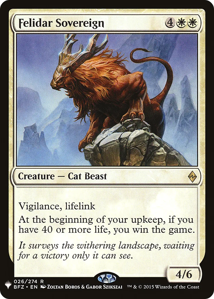 Felidar Sovereign — The List — Magic: The Gathering