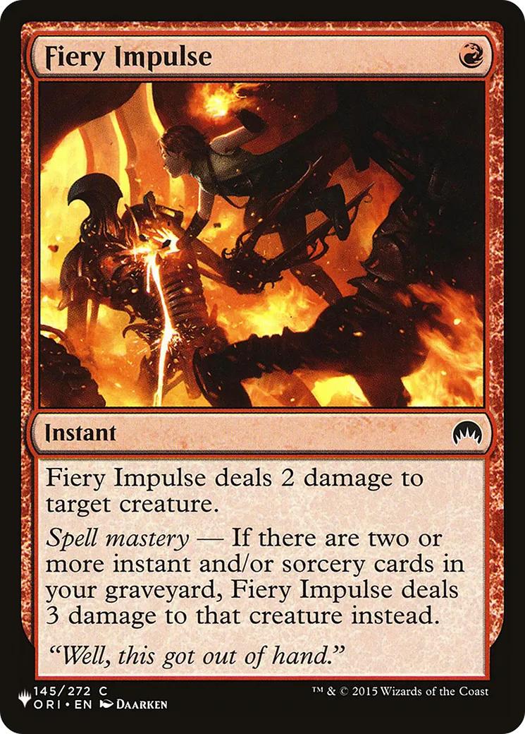 Impulsion ardente — The List — Magic: The Gathering