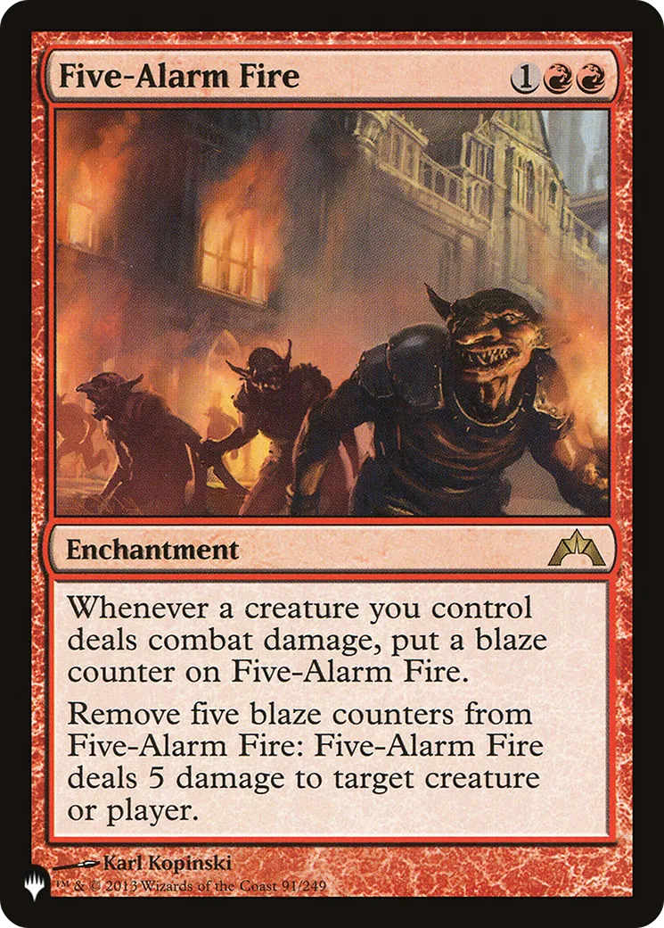 Incendie d'alerte cinq — The List — Magic: The Gathering
