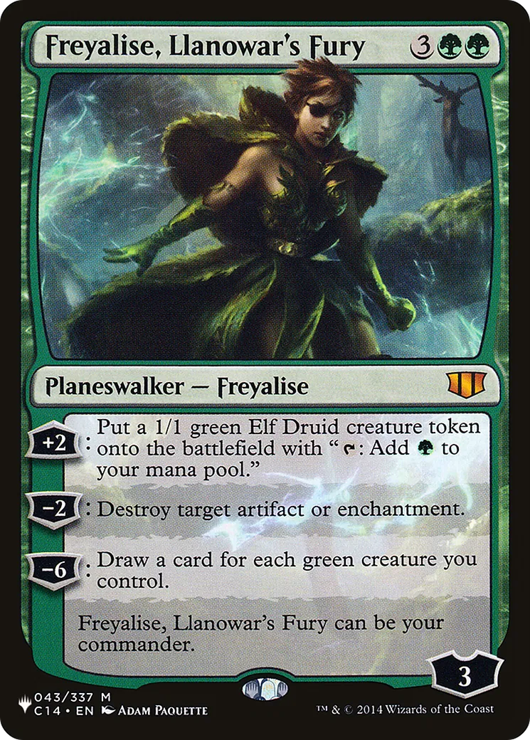 Freyalise, Llanowar's Fury — The List — Magic: The Gathering