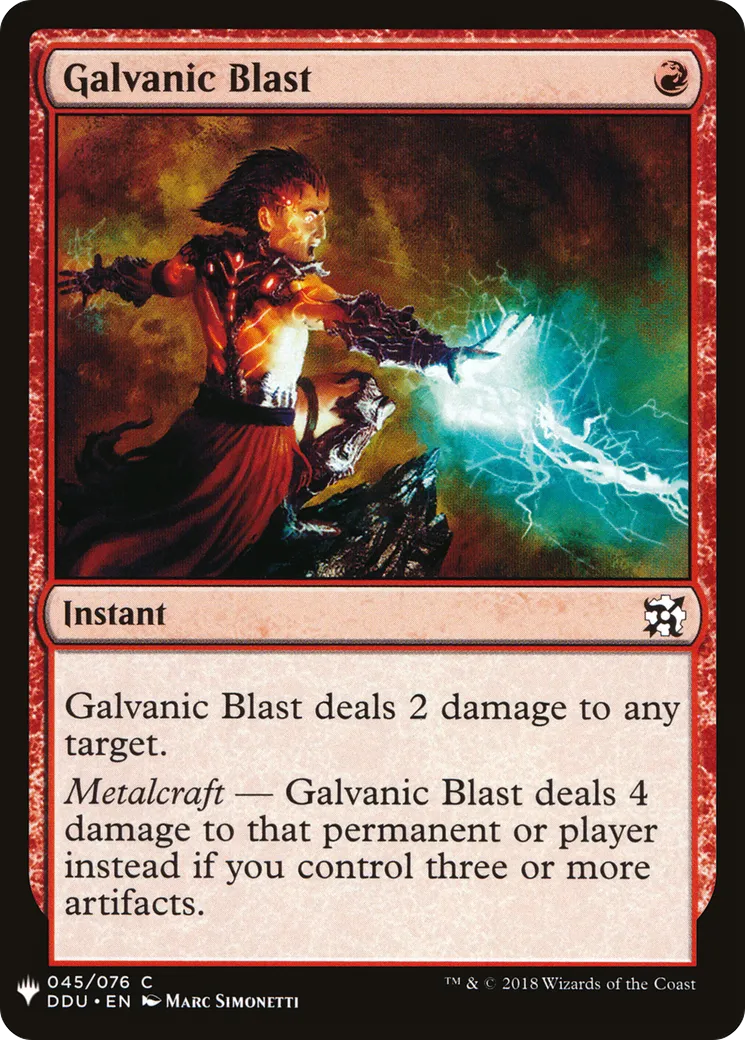 Galvanic Blast — The List — Magic: The Gathering