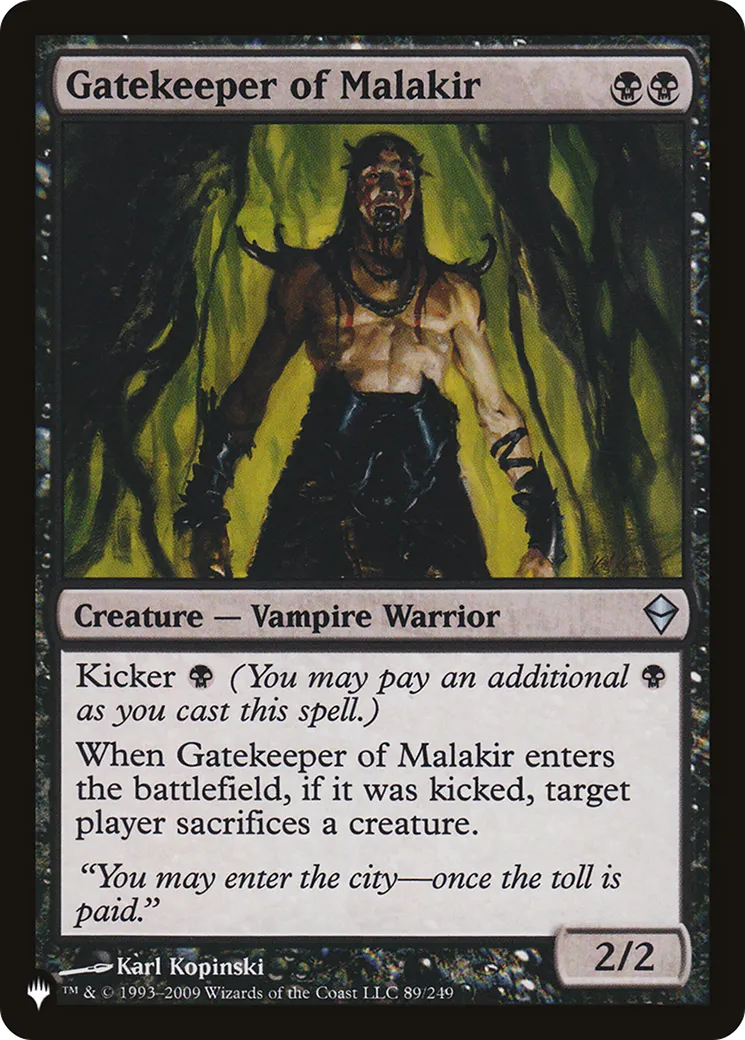 Gatekeeper of Malakir — The List — Magic: The Gathering
