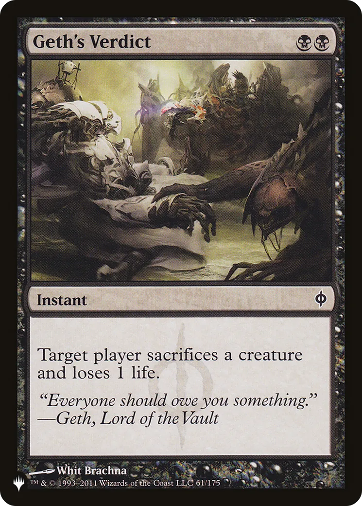 Verdict de Geth — The List — Magic: The Gathering