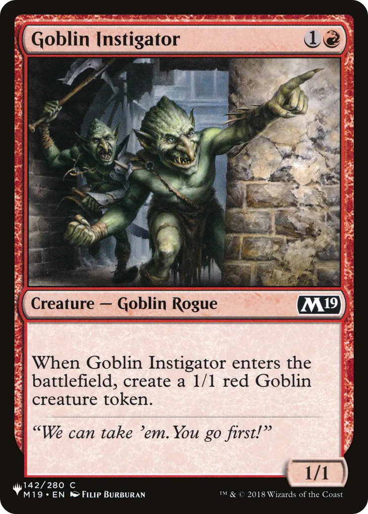 Goblin Instigator — The List — Magic: The Gathering