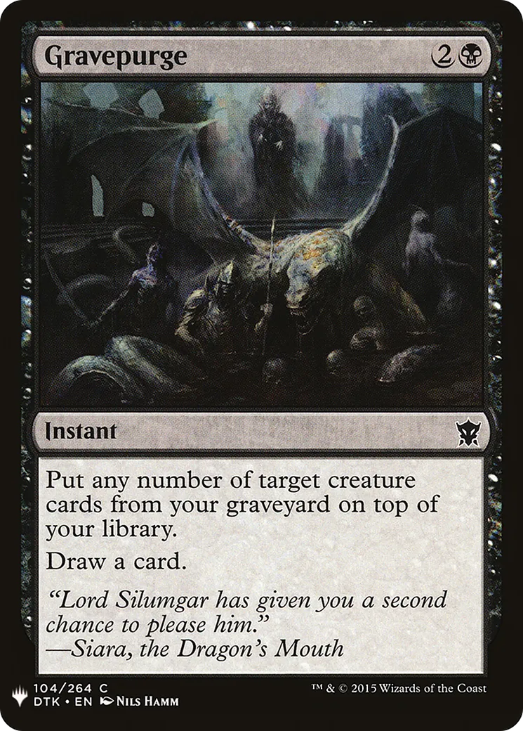 Gravepurge — The List — Magic: The Gathering