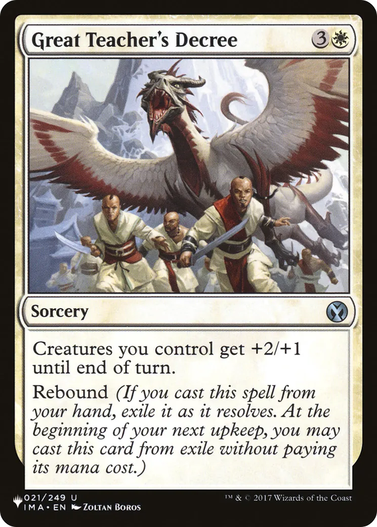 Décret du Grand précepteur — The List — Magic: The Gathering