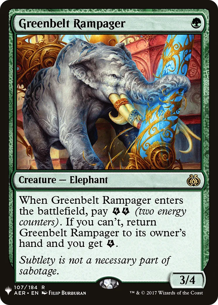 Greenbelt Rampager — The List — Magic: The Gathering