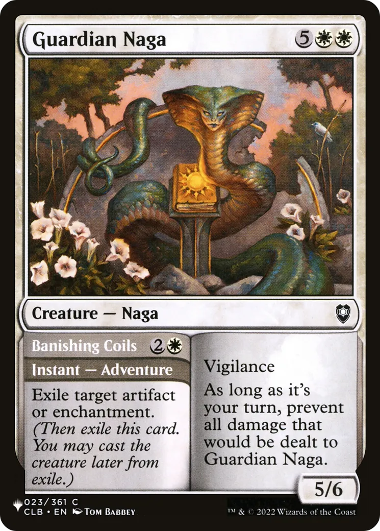 Guardian Naga // Banishing Coils — The List — Magic: The Gathering