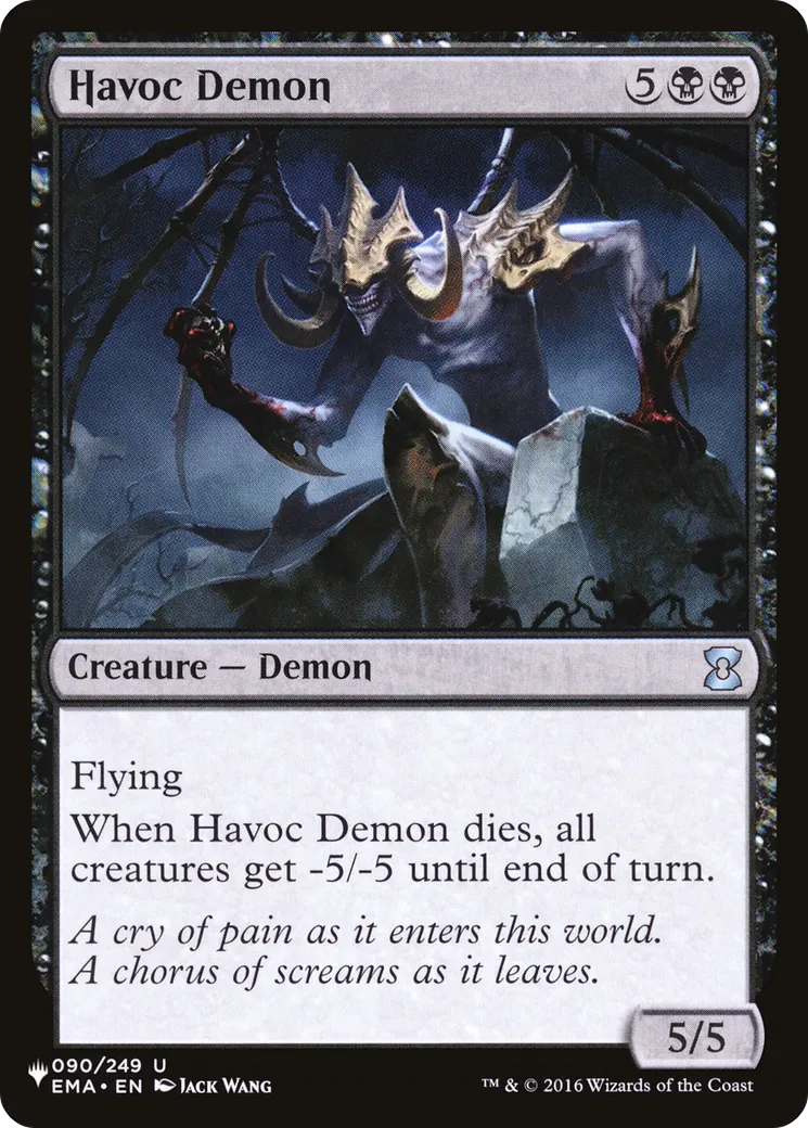 Démon ravageur — The List — Magic: The Gathering