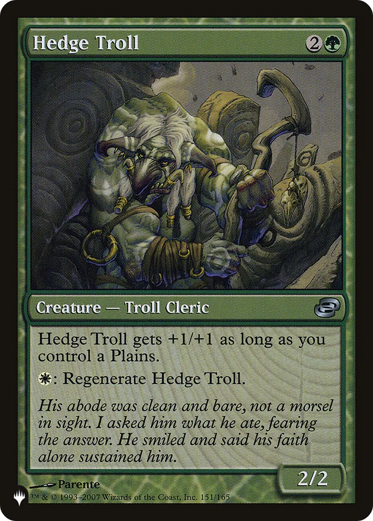 Hedge Troll — The List — Magic: The Gathering
