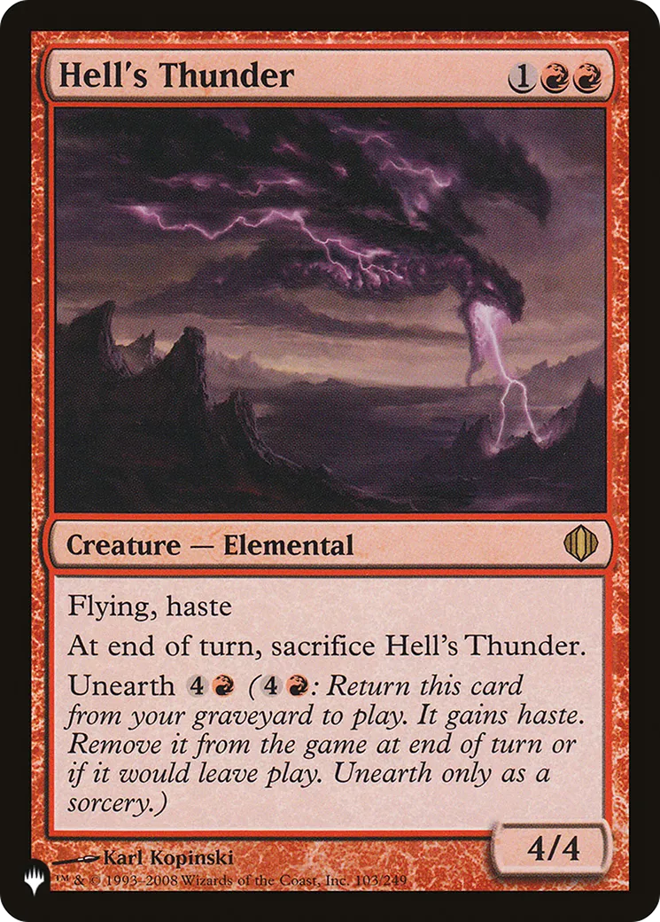 Hell's Thunder — The List — Magic: The Gathering