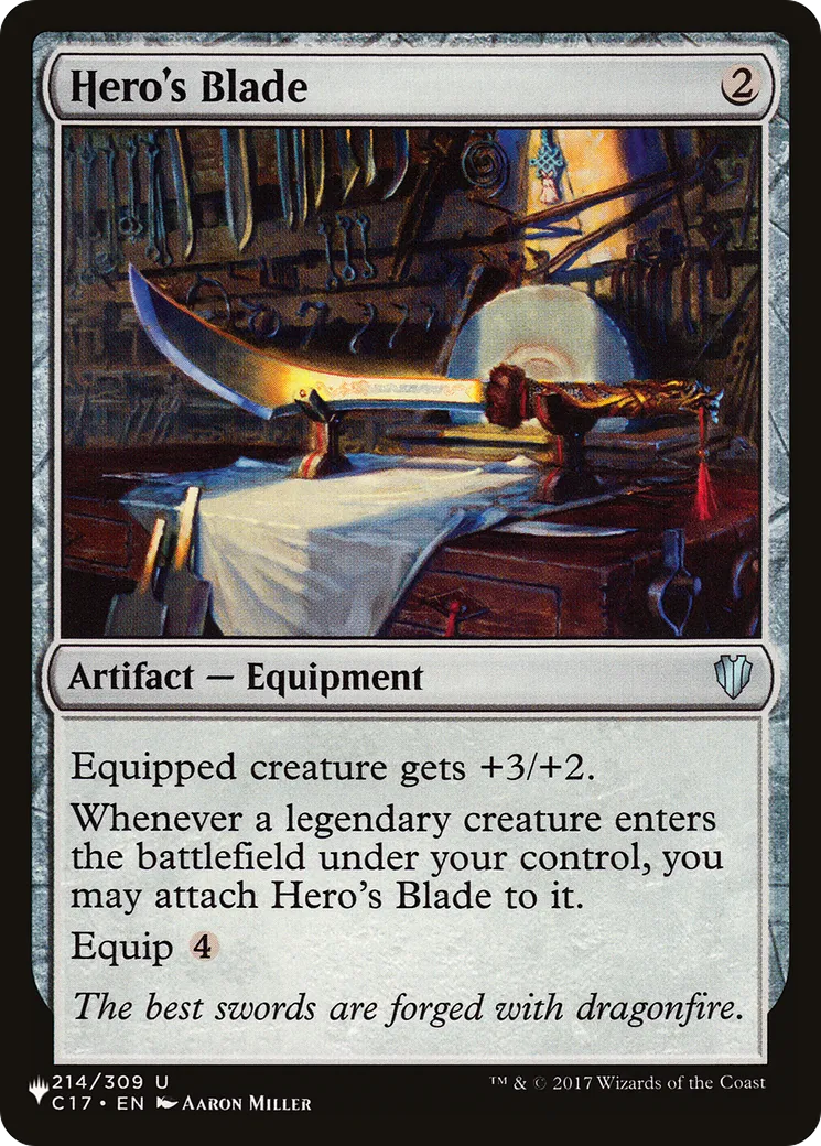 Hero's Blade — The List — Magic: The Gathering