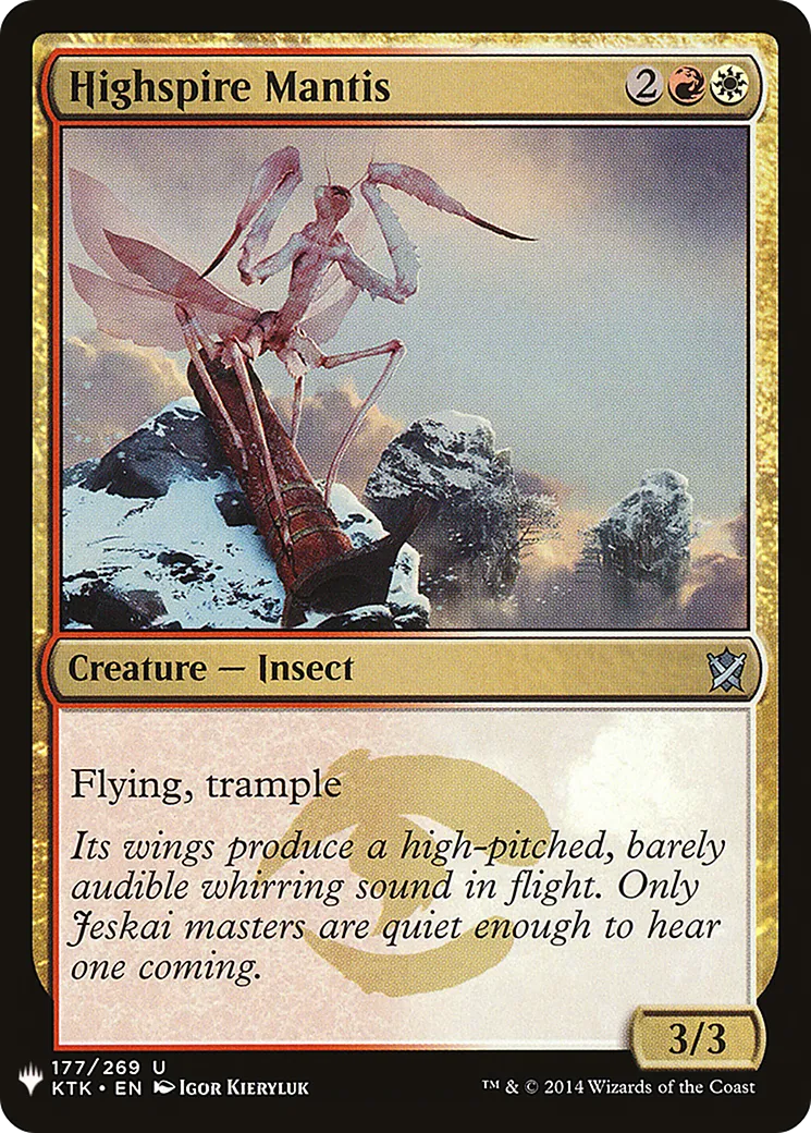 Highspire Mantis — The List — Magic: The Gathering
