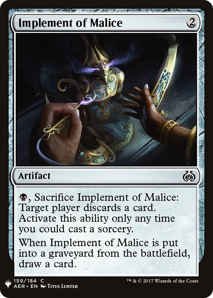 Outil de malice — The List — Magic: The Gathering