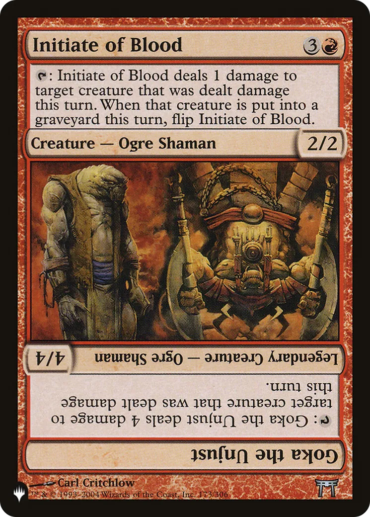 Initiate of Blood // Goka the Unjust — The List — Magic: The Gathering