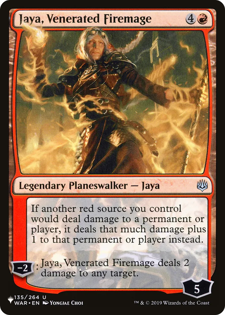 Jaya, Venerated Firemage — The List — Magic: The Gathering